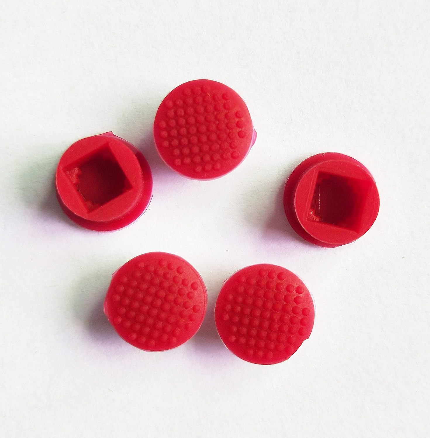 Nbparts trackpoint keyboard mouse red cap front view showing textured soft dome texture