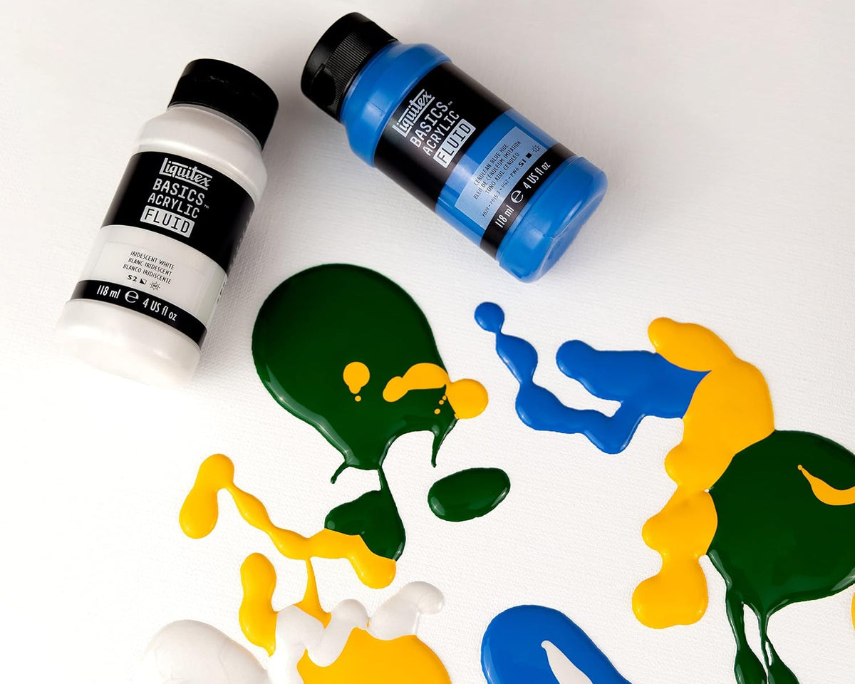 Liquitex Basics fluid paint bottle back label details