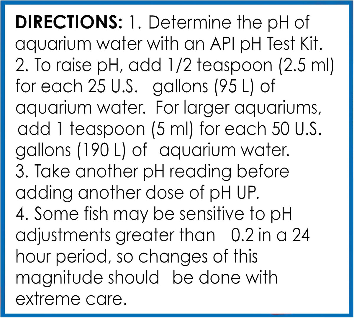 API 1.25-Ounce water treatment bottle next to scale reference