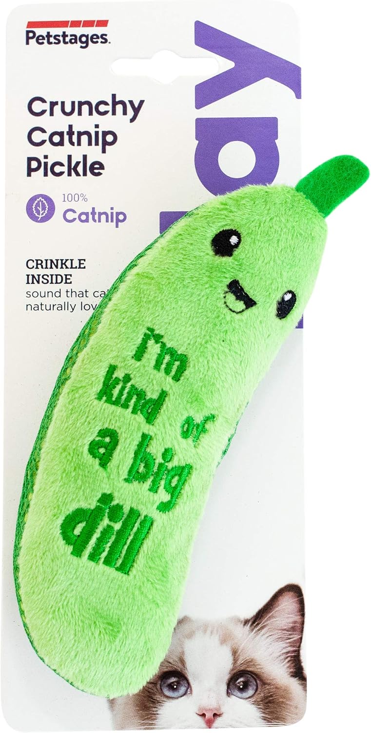 Catstages plush crinkle toy showing textured dental mesh