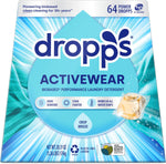 Dropps Activewear Biobased Laundry Detergent Pods 64 Count front packaging for odor removal.