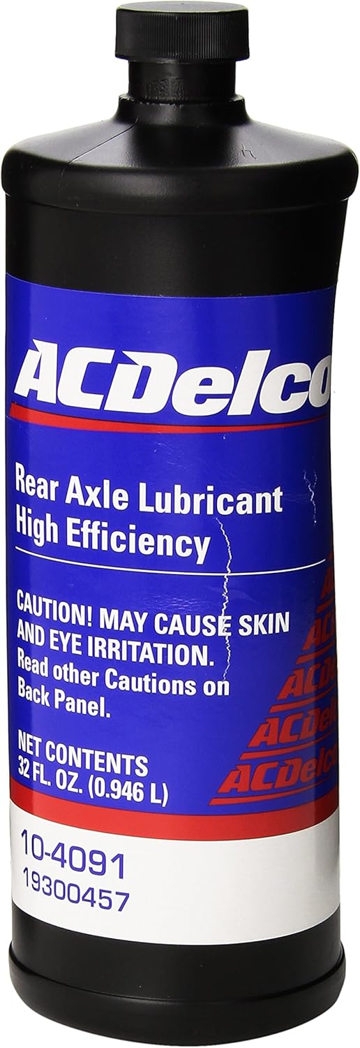 General Motors Genuine 19300457 SAE 75W-85 Rear Axle Fluid bottle front view for automotive maintenance.