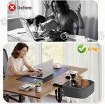 Reversible Sherpa and Oxford mat for cat desk bed