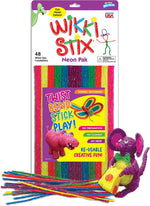 Wikki Stix Neon Pak of 48 front view packaging showing vibrant colors.