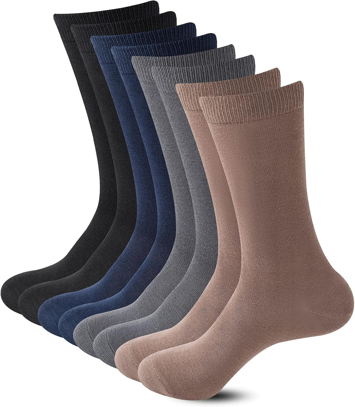 Sock Amazing Unisex Bamboo Rayon Socks Super Soft Black Crew Socks 8 Pack - Image 10