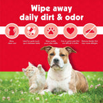 Petkin thick cleansing wipes safe for puppies and kittens