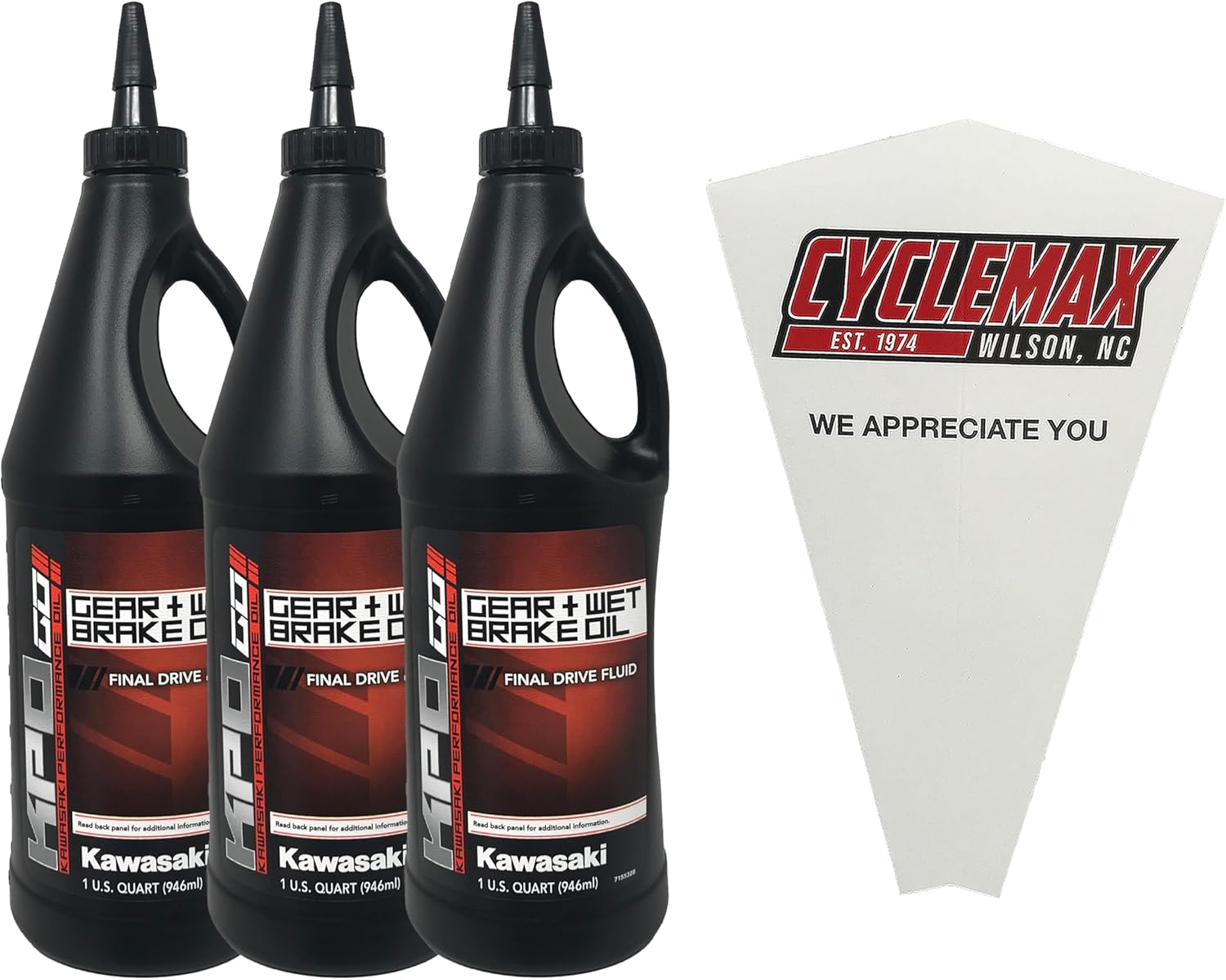 Cyclemax Kawasaki compatible KPO gear and wet brake oil pack front view