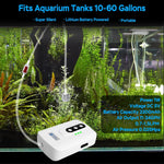 AquaMiracle rechargeable aquarium aerator with USB charging port