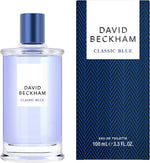 Beckham Classic Blue Eau de Toilette packaging and bottle angle shot