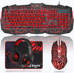 BlueFinger gaming keyboard and mouse combo top view