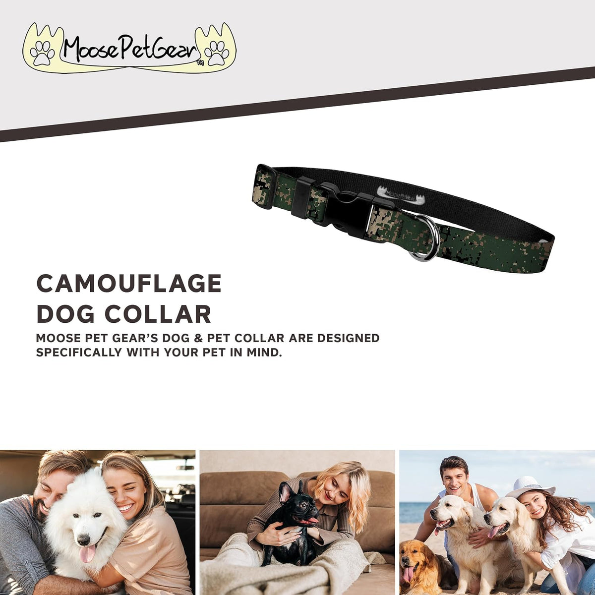 Jarhead Camo dog collar side angle