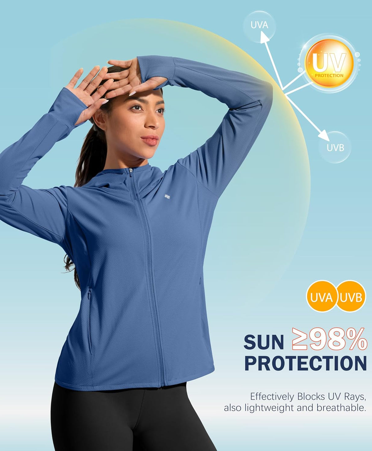 Soothfeel long sleeve athletic jacket back view styling