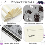Xqumoi black cat notebook cover design close up