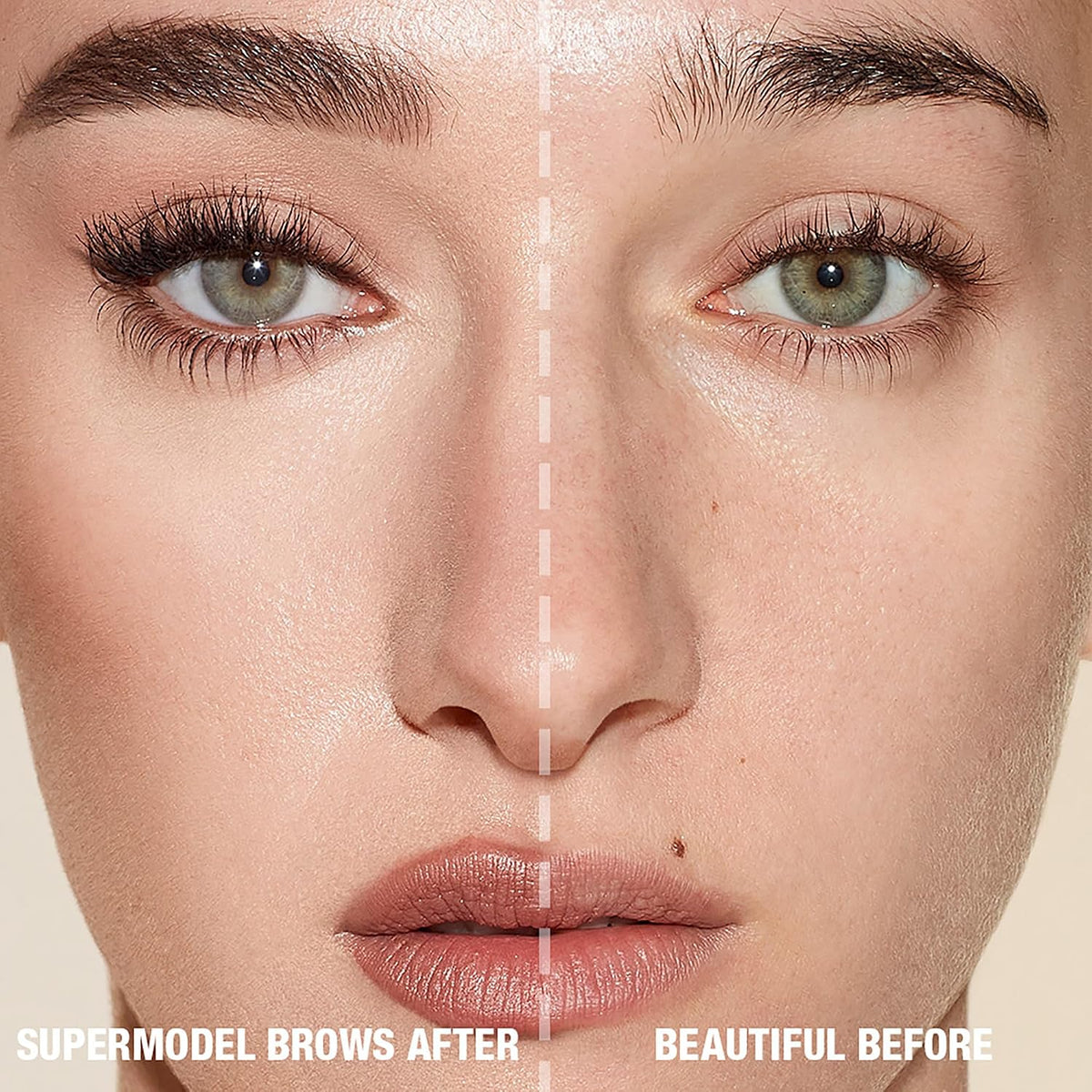 Swatches of Charlotte Tilbury Brow Cheat shades on skin