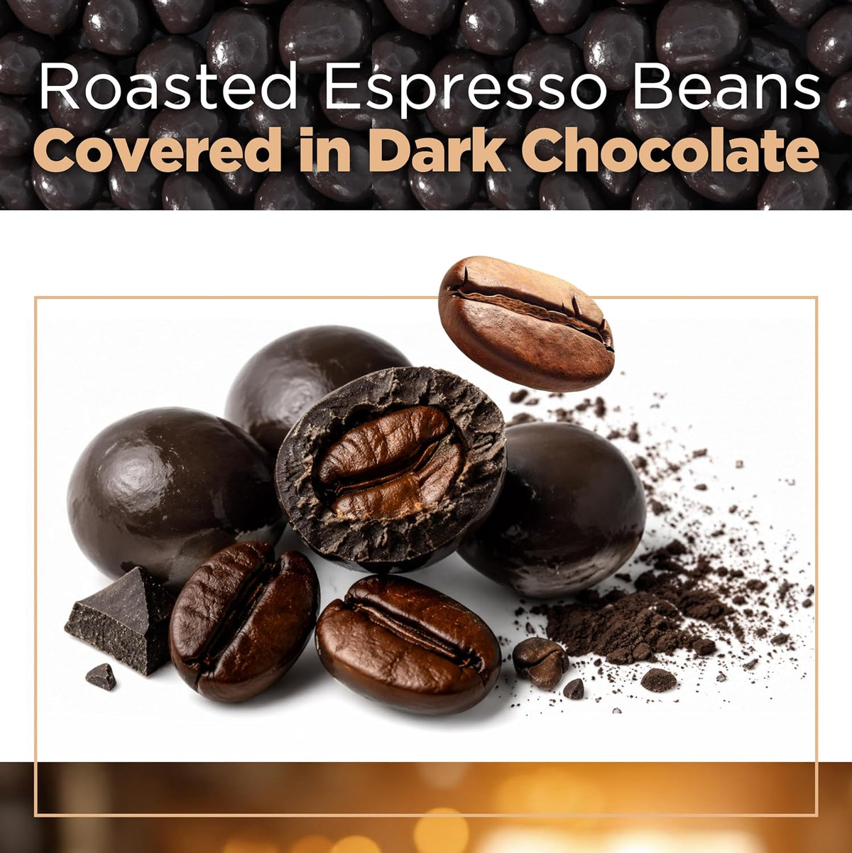 Dark Chocolate Covered Espresso Beans | 15 Ounce Bag | Coffee Candy Snack | Crunchy Roasted Coffee Beans in Rich Dark Chocolate for Snacking & Gifting - Image 3