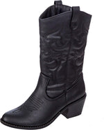 Charles Albert western boot back view low stacked heel