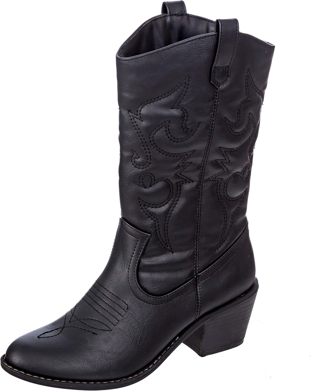 Charles Albert western boot back view low stacked heel