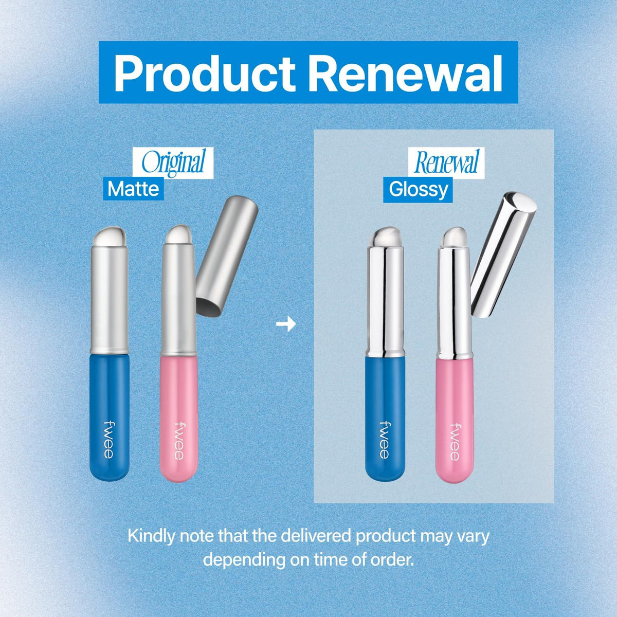 Fwee Fingerlike Silicone Lip Brush with its protective lid attached for travel safety.