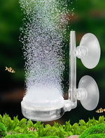 Upettools 1.4 inch fish tank bubble stone creating a dense curtain of tiny bubbles.