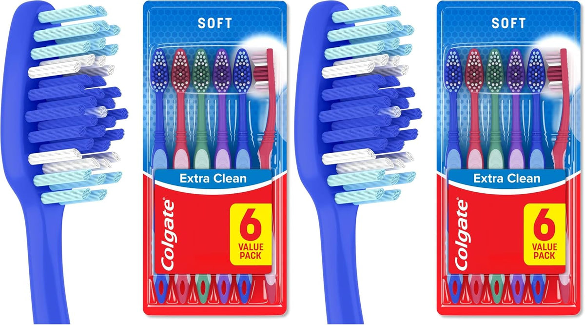 Colgate Extra Clean Medium Toothbrushes, 6 Pack - Image 11