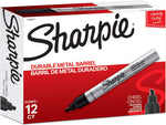 Sharpie metal barrel permanent markers front view box packaging