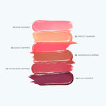 Clarins Lip Perfector swatch showing sheer shimmer texture