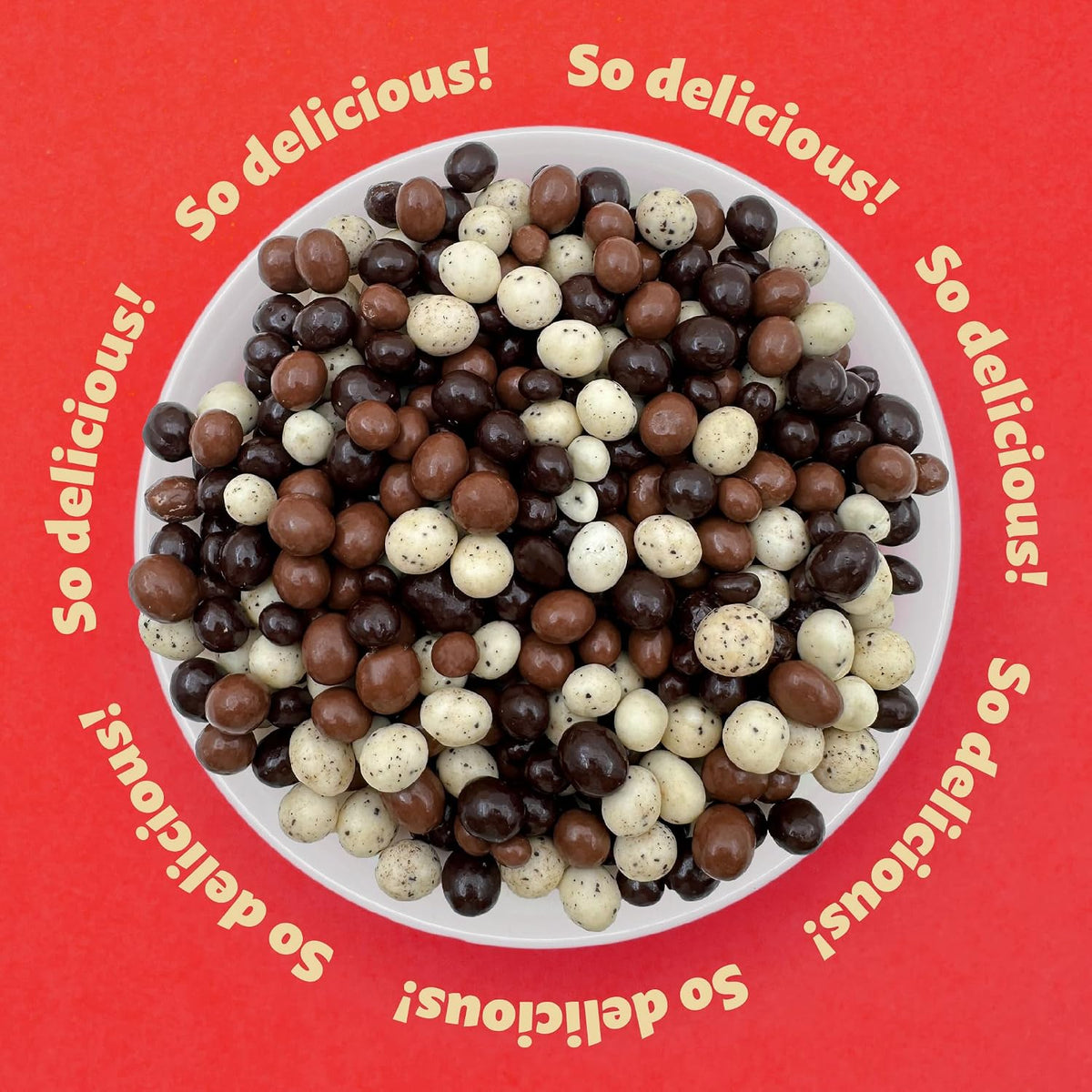 Authentic USA imported ILIKE! coffee bean confections displayed in a decorative candy bowl