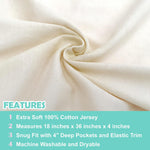 TL Care ecru jersey knit sheet folded display