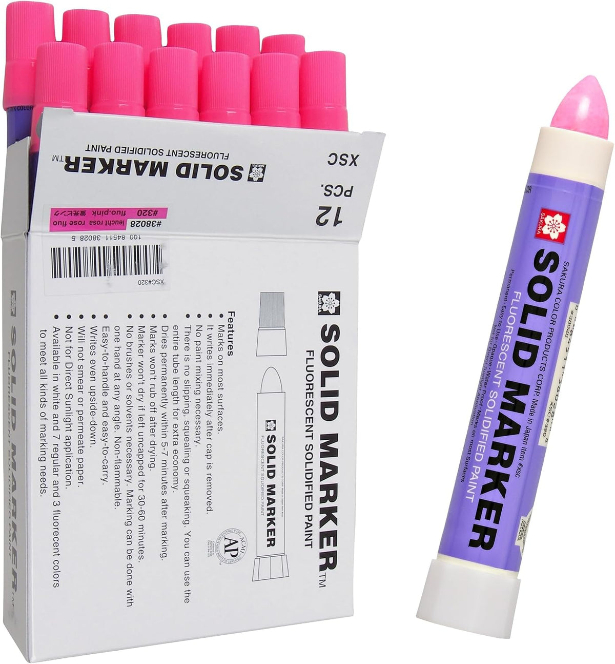 Sakura Solid Paint Markers, Yellow, 12 Pack | Permanent Pens for Wood, Glass, and Window, Marks Any Surface at Any Angle, Waterproof, Fast Drying, Non-Toxic - Image 9