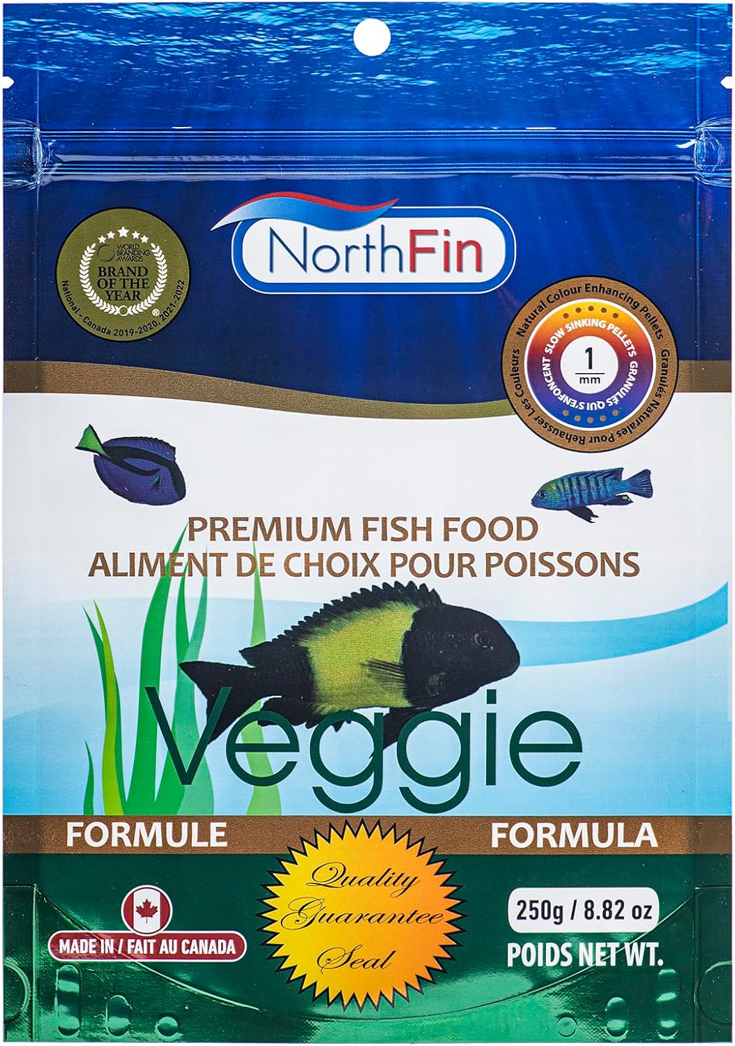 Northfin Veggie Fish Food front view packaging