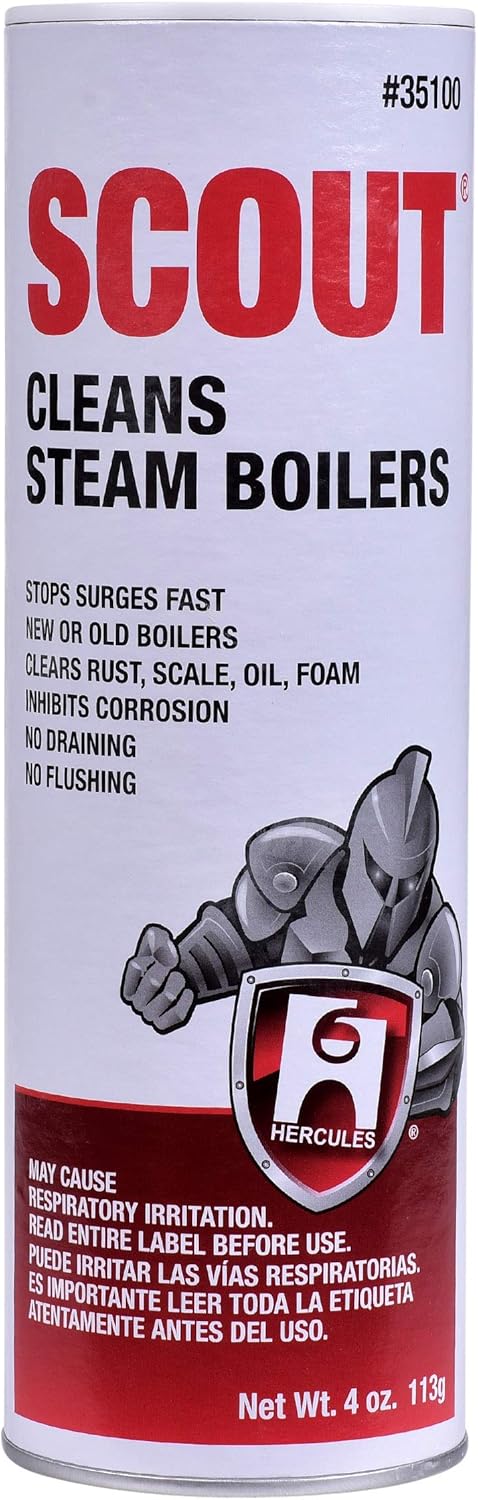 Hercules Scout Steam Boiler Cleaner 115 grams front view bottle