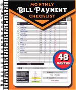 Notewells bill tracker notebook front view in gold