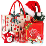Mollywatr holiday gifts for women box set front view showing canvas tote bag and tumbler