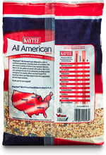 Kaytee bird food 5 pound bag in a garden setting