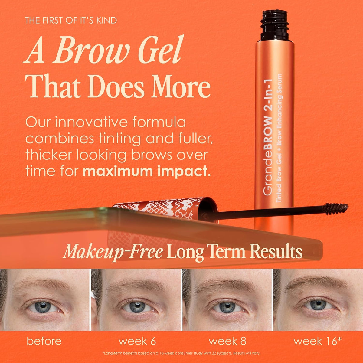 Grande Cosmetics GrandeBROW 2-in-1 Taupe shade comparison view