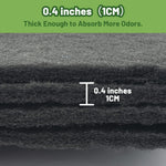 Trimmable universal carbon odor filters for covered pet litter pans