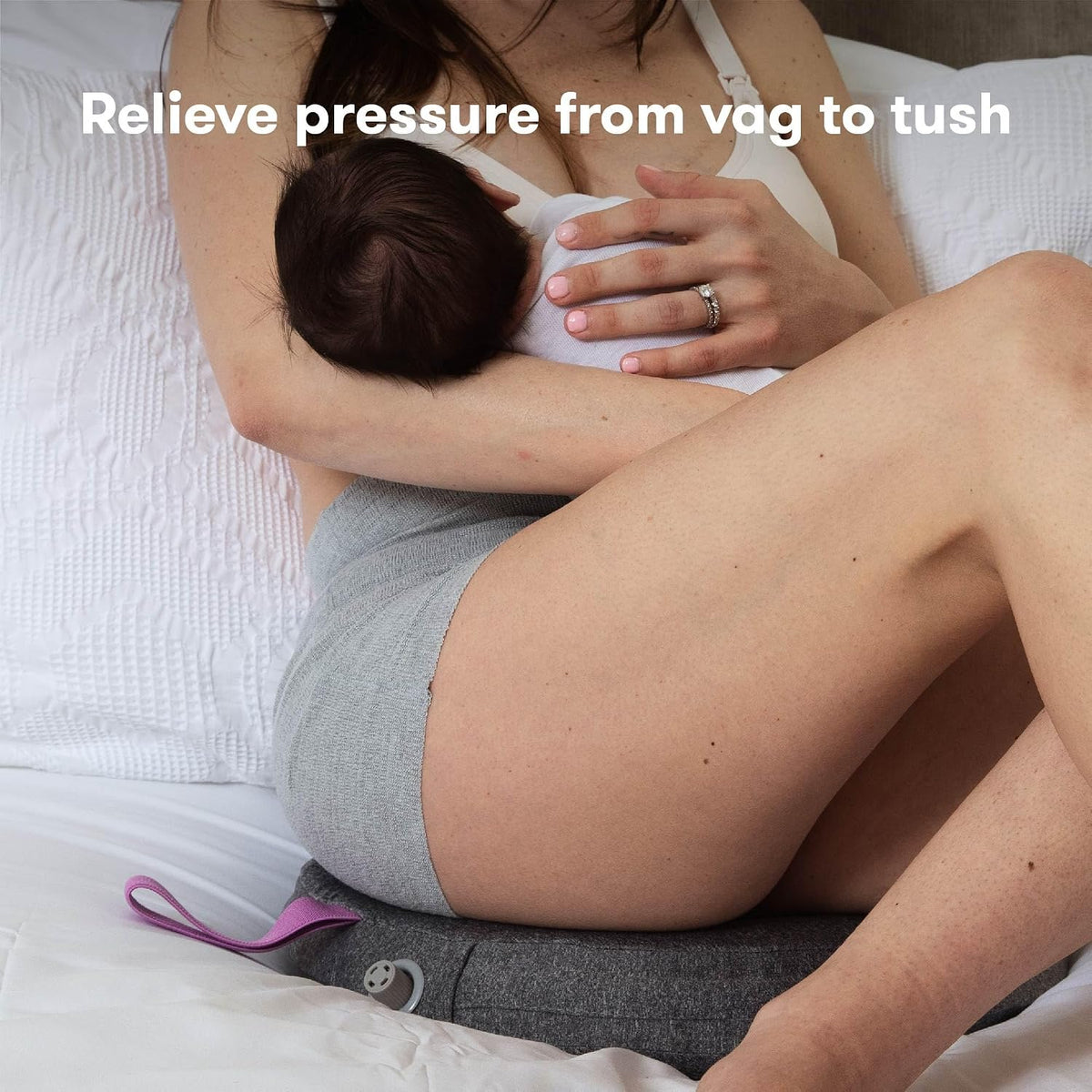 Frida Mom perineal comfort cushion showing auto-inflation feature