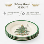 Spode Christmas Tree dinnerware set of 4 plates stacked view
