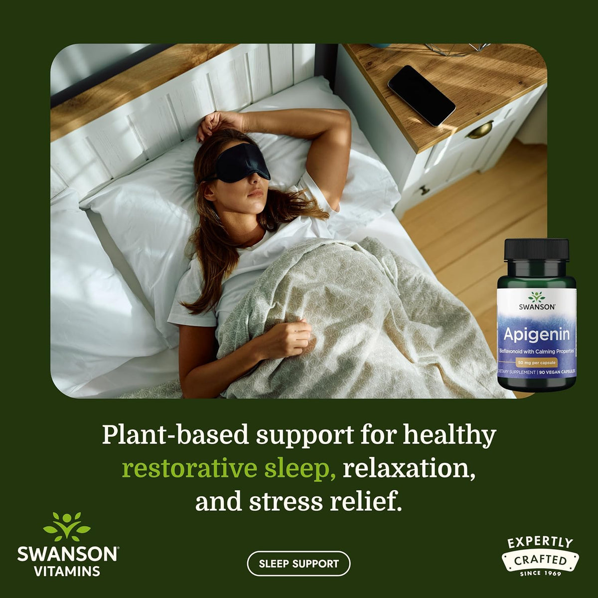 Swanson apigenin 50 mg capsules label details