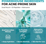 Jumiso Snail Mucin Peptide Toner applied to skin