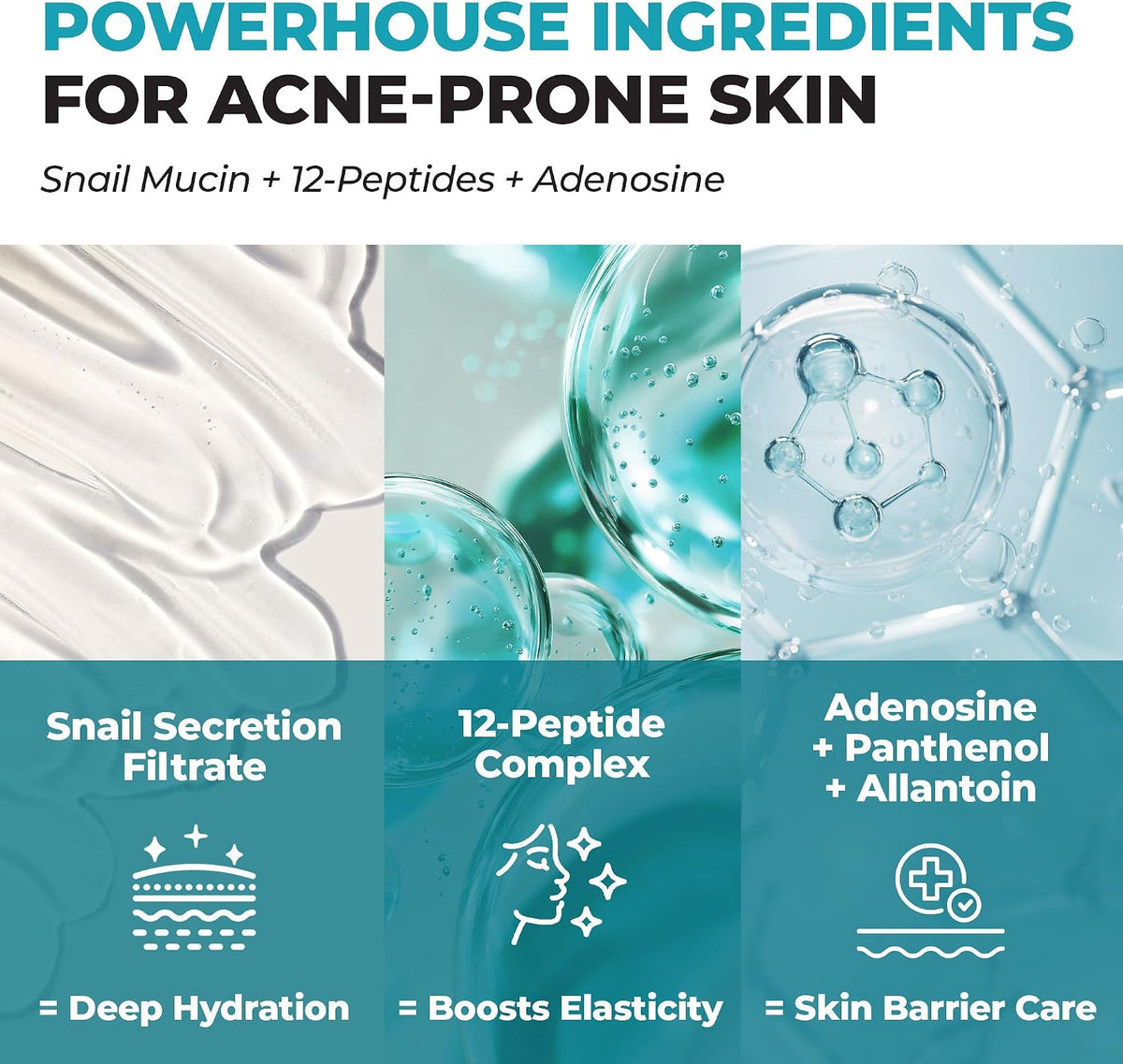 Jumiso Snail Mucin Peptide Toner applied to skin