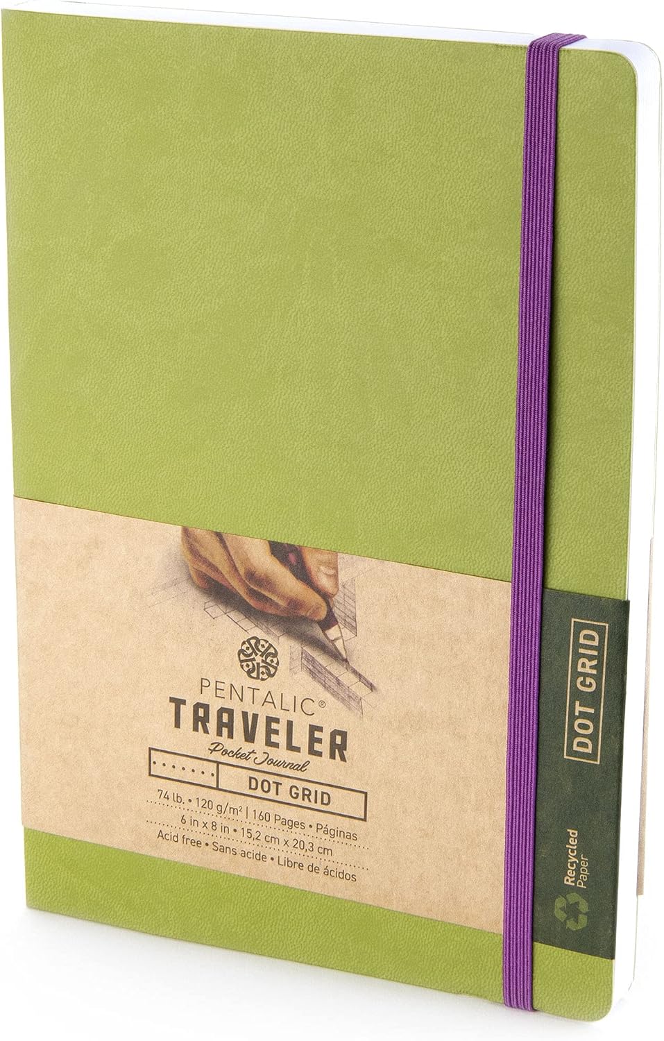 Pentalic pocket dot grid traveler journal front view