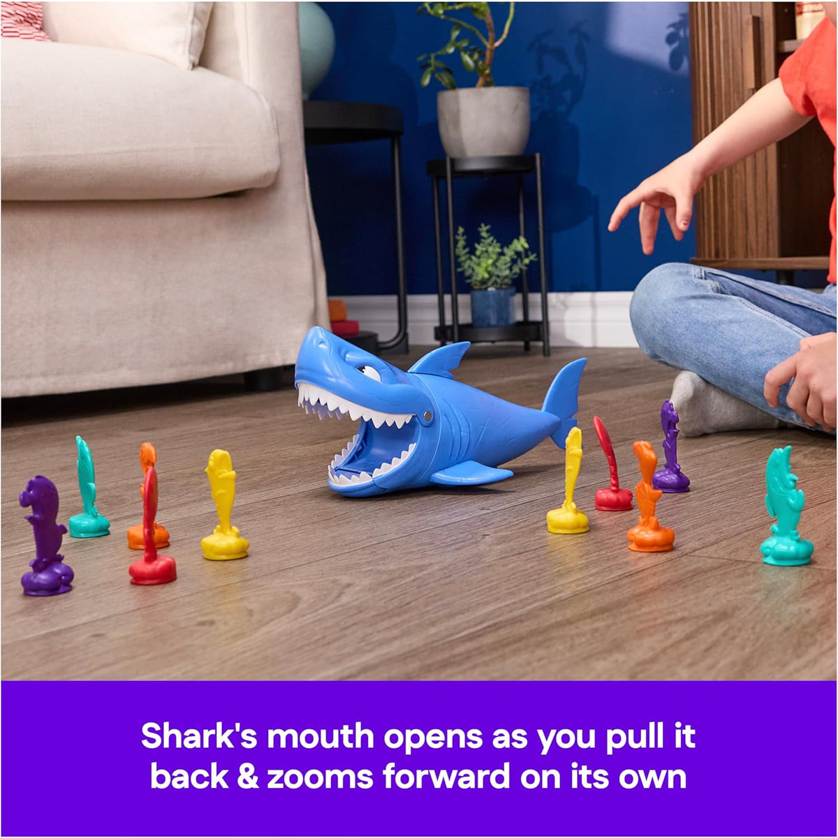 Spin Master Shark Strike tabletop bowling game setup for multiple players