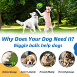 Scale reference of 3.46 inch Shake and Laugh dog ball