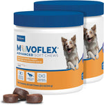 Authentic imported MovoFlex advanced canine joint supplement product photography.