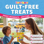 Close up of sugar free allergy friendly Zollipops packaging highlighting the non GMO and vegan certifications