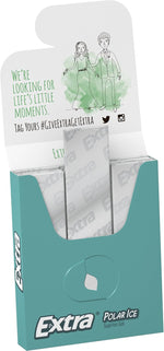 Premium quality imported mint chewing gum package back view showing ingredients.