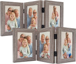 Frametory, 5x7 Triple Picture Frames Distressed White, 1 Pack | Real Glass Front, Trifold Photo Frames Collage, Three Hinged Desk top Frame Vertical Display - Image 12