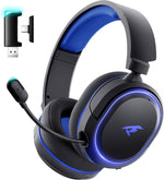 Wireless Gaming Headset, 7.1 Surround Sound, 2.4GHz USB Gaming Headphones with Bluetooth 5.4, 100H Battery, ENC Noise Canceling Mic, RGB Light, Wireless Headset for PC PS5 PS4 Mac Switch (Black-White) - Image 11