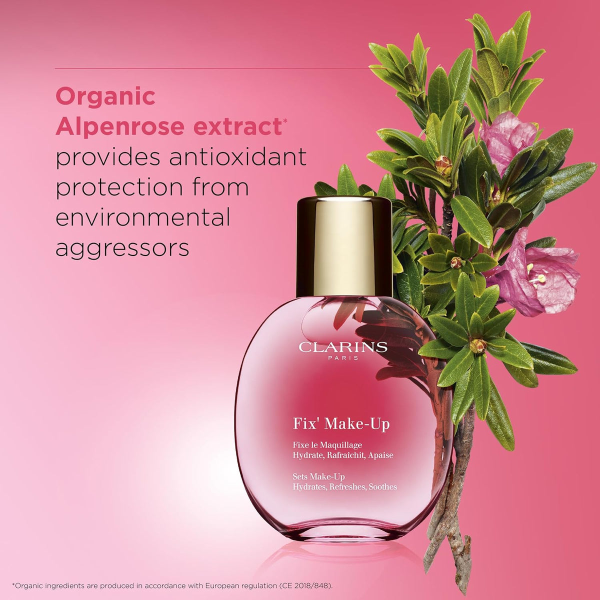 Clarins Fix Make-Up Setting Spray fine mist nozzle detail